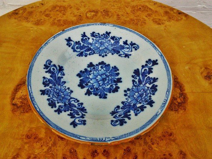 De Porceleyne Bijl (1657-1803) - Bord - Bloemenkransen -, Antiek en Kunst, Antiek | Glaswerk en Kristal
