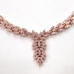 3.24 ct Light Pink Diamond Designer Necklace - 22.41 gr -