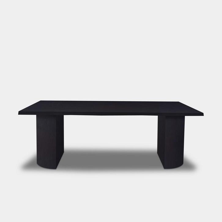 Tafel Boomstam Eikenhout  Half Rond  300x100, Huis en Inrichting, Tafels | Eettafels