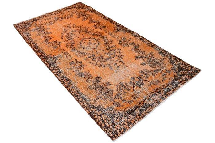 Oranje vintage - Vloerkleed - 220 cm - 110 cm - met, Huis en Inrichting, Stoffering | Tapijten en Vloerkleden