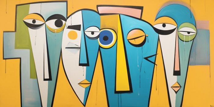 Felix van Horst - Cubism Gaze (XXL), Antiek en Kunst, Kunst | Schilderijen | Modern