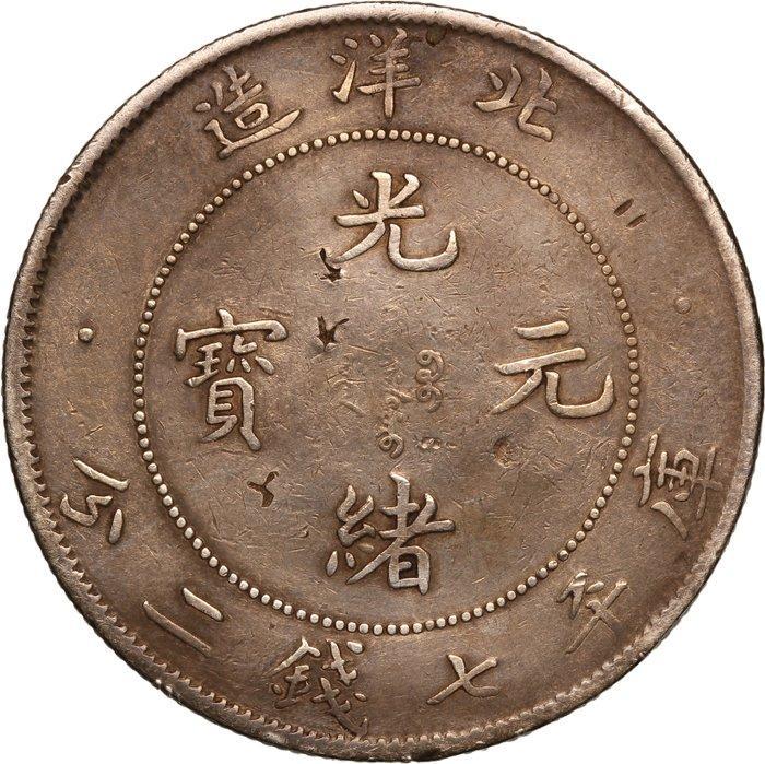 Chine, dynastie Qing. Chihli 1 Yuan 1908 Guangxu Pei Yang, Postzegels en Munten, Munten | Azië