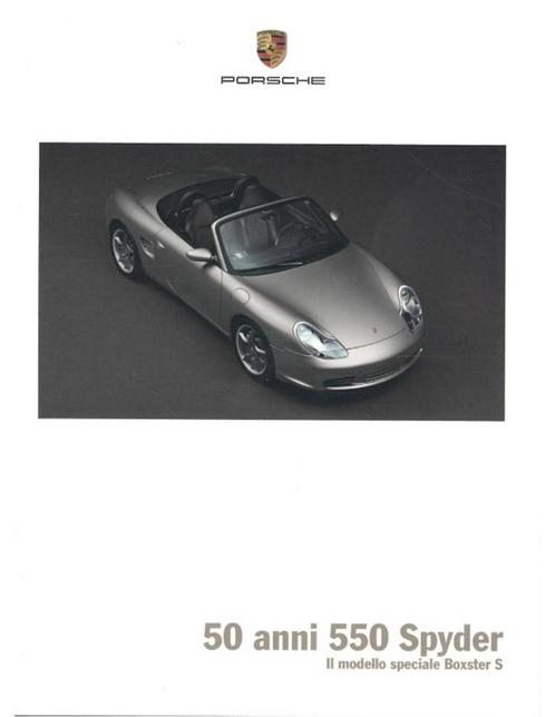2004 PORSCHE BOXSTER S 50 JAAR 550 SPYDER BROCHURE, Boeken, Auto's | Folders en Tijdschriften