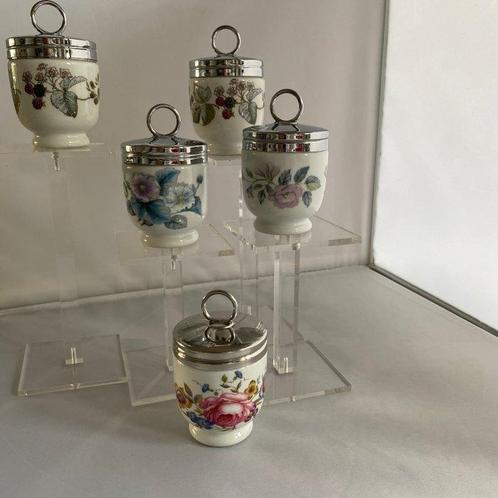 Royal Worcester - Eierdopje (5) - Metaal, Porselein - Ei, Antiek en Kunst, Antiek | Meubels | Tafels