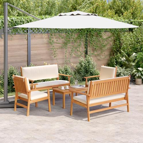 vidaXL 5-delige tuinsofa set met kussens van massief, Tuin en Terras, Tuinsets en Loungesets, Nieuw, Verzenden