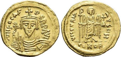 Solidus 602-610 n Chr Byzanz Phocas 602-610, Postzegels en Munten, Munten en Bankbiljetten | Verzamelingen, Verzenden