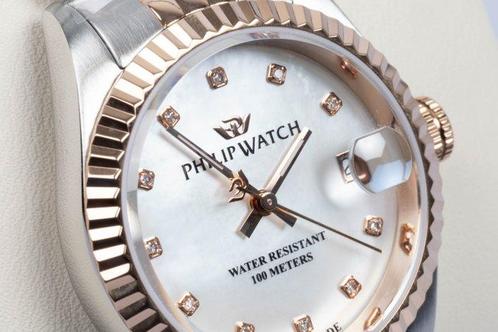 Philip Watch - Caribe Urban - Date - Diamonds & Mother of, Handtassen en Accessoires, Horloges | Heren