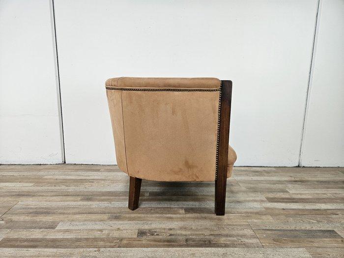 Fauteuil - Poltrona Art Decò van notenhout en fluweel jaren, Antiek en Kunst, Kunst | Designobjecten