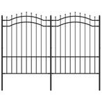 Tuinhek Staal 190cm Zwart | Retour Deal | 40% Korting, Tuin en Terras, Tuinhekken en Hekwerk, Verzenden, Nieuw, IJzer, Tuinhek