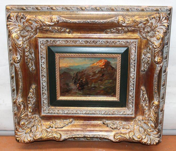 Emilio Álvarez Díaz (1879-1952) - Cabalgata militar, Antiquités & Art, Art | Peinture | Classique