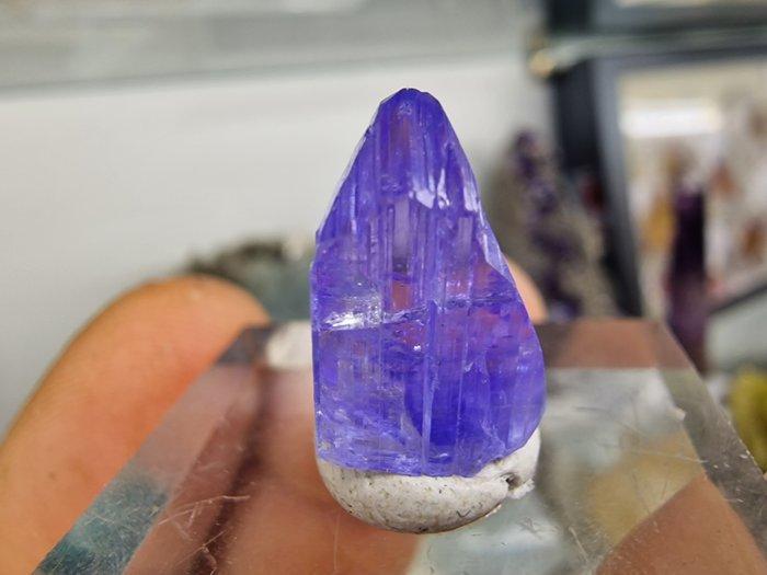 Tanzaniet 15,05 ct goede kwaliteit - Hoogte: 15 mm -, Collections, Minéraux & Fossiles