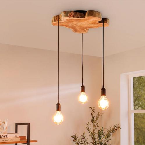Hanglamp Hypnotic 50cm Naturel Hout - 44686, Huis en Inrichting, Lampen | Hanglampen