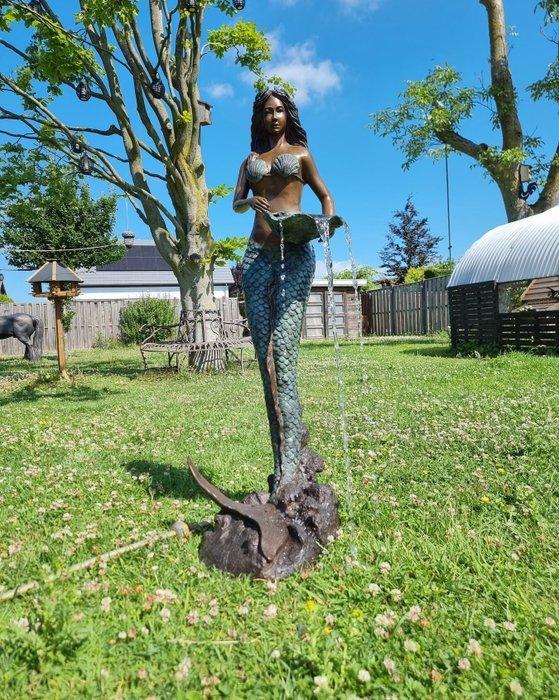 Fontein - 2025 - Grote bronzen zeemeermin, Antiek en Kunst, Curiosa en Brocante