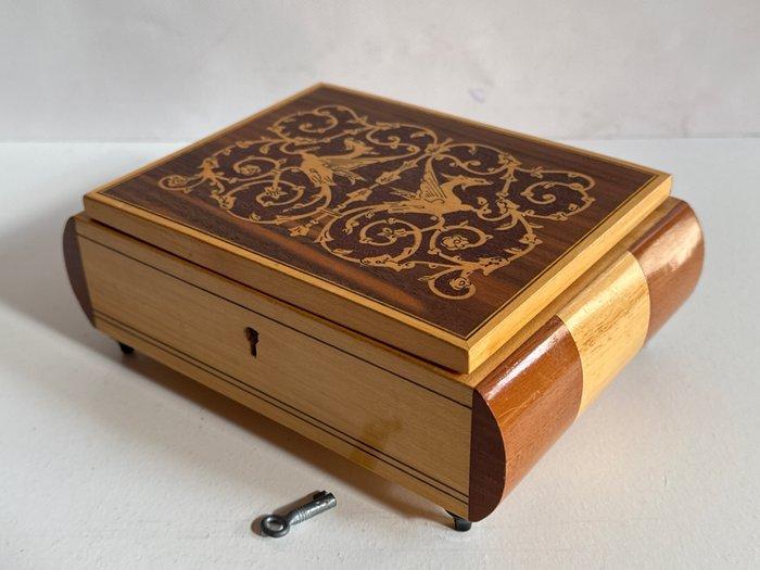 Sieradendoos - Zebrano, Cedar, Satijnhout, Antiek en Kunst, Curiosa en Brocante