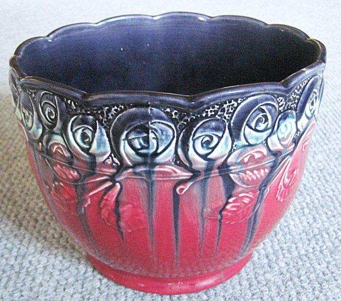 Ludwig Wessels - Bloempot - Aardewerk - Jugendstil Cachepot, Antiquités & Art, Antiquités | Verre & Cristal