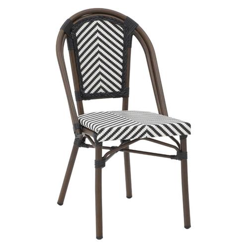 Stoel | MONICA | Aluminium Rotan/Aluminium | Black | Bruin, Zakelijke goederen, Horeca | Keukenapparatuur, Nieuw in verpakking