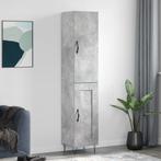 vidaXL Hoge kast 34,5x34x180 cm bewerkt hout betongrijs, Huis en Inrichting, Kasten | Dressoirs, Verzenden, Nieuw