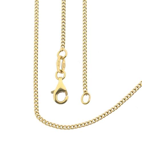 Gouden gourmet schakel ketting | 44 cm (schakelketting), Handtassen en Accessoires, Kettingen, Overige kleuren, Gebruikt, Goud