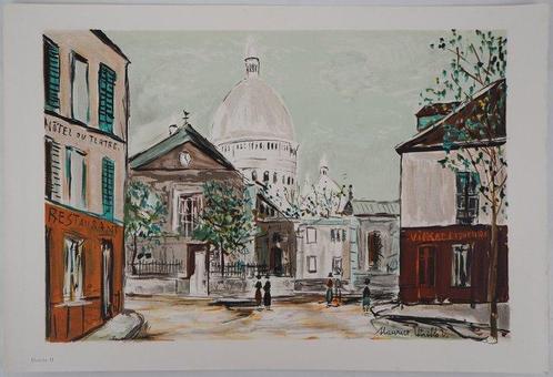 Maurice Utrillo (1883-1955) - Eglise Saint-Pierre, Place du, Antiquités & Art, Antiquités | Autres Antiquités