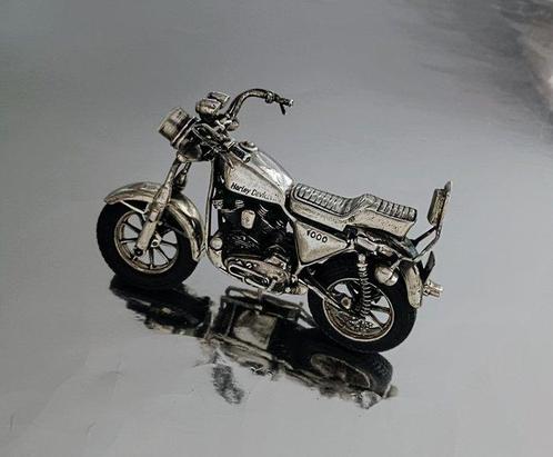 Large Size Harley Davidson Motorbike - Miniatuur figuur -, Antiek en Kunst, Antiek | Zilver en Goud