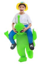 KIMU® Opblaas Kostuum Kinderen Gedragen op Nek van Alien 122, Kinderen en Baby's, Carnavalskleding en Verkleedspullen, Ophalen of Verzenden