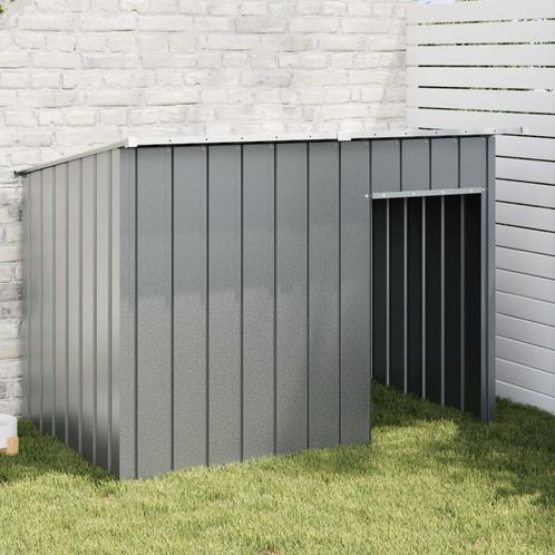 vidaXL Hondenhok met dak 153x91x110 cm staal, Dieren en Toebehoren, Hondenhokken, Nieuw, Verzenden