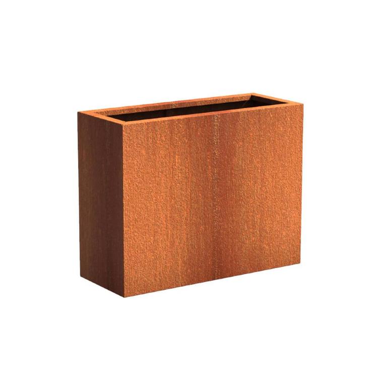 Cortenstaal plantenbak 100x40x80cm - Met bodem, Tuin en Terras, Bloembakken en Plantenbakken, Nieuw, Metaal, Tuin, Rechthoekig
