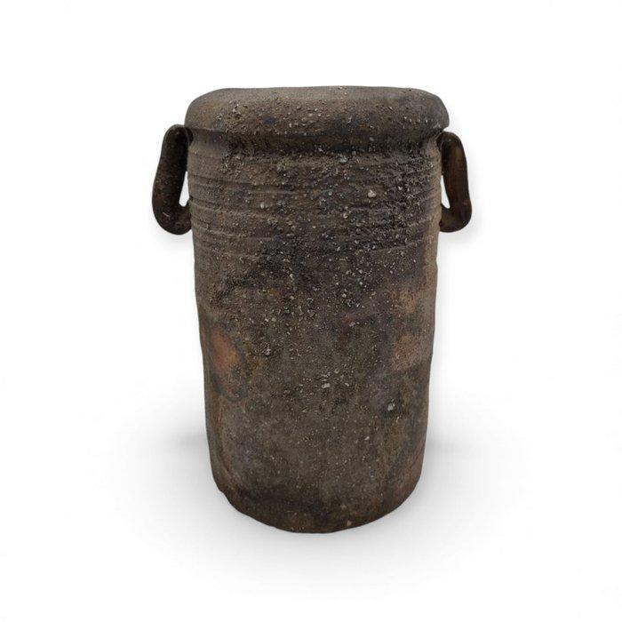 Mori Togaku – Bizen-keramiek bloemenvase met dubbele, Antiek en Kunst, Antiek | Overige Antiek
