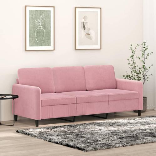 vidaXL Canapé à 3 places Rose 180 cm Velours, Huis en Inrichting, Zetels | Zetels, Verzenden