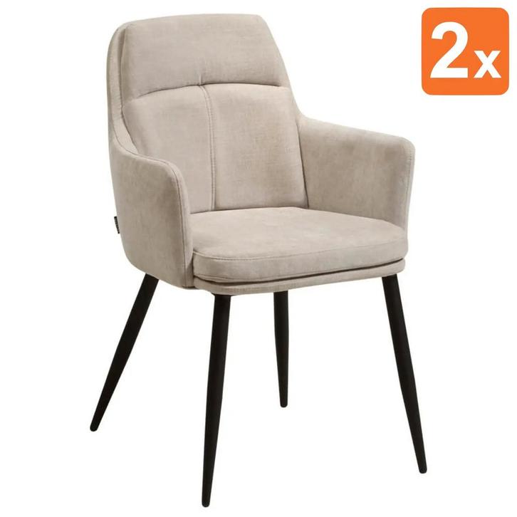 Stoelen | DONNA |  Polyester/Metaal | Toffee |  Zwarte, Zakelijke goederen, Horeca | Keukenapparatuur, Nieuw in verpakking, Verzenden