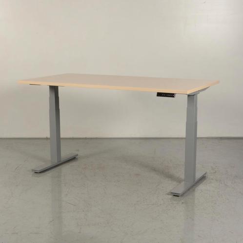 Elektrisch zit-sta bureau Ergonice - Berken - 160 x 80 cm, Huis en Inrichting, Bureaus, Gebruikt, Ophalen of Verzenden