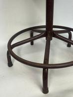 Tabouret - Fer forgé, Bois - ancien tabouret datelier
