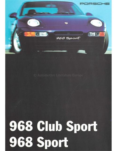 1994 PORSCHE 968 BROCHURE ENGELS, Livres, Autos | Brochures & Magazines