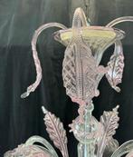 Lustre - Rose transparent - Verre de Murano - 5 lampes