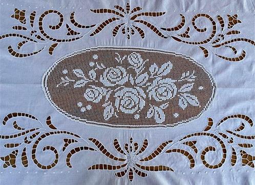 Tafelkleed - 266 cm - 180 cm - Tafelkleed, Antiek en Kunst, Antiek | Tapijten, Tafelkleden en Textiel