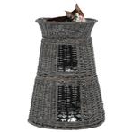 vidaXL Jeu de panier pour chats 3 pcs avec coussins Gris, Animaux & Accessoires, Verzenden, Neuf