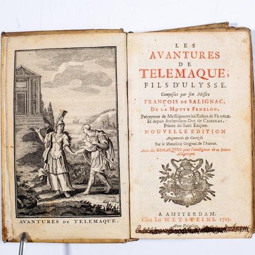 Fénelon - Les Avantures de Telemaque - 1725, Antiek en Kunst, Antiek | Boeken en Manuscripten