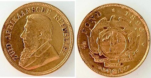 0,5 Pfund Sued Afrika 0,5 Pound goud S Africa 1896 f prfr..., Postzegels en Munten, Munten en Bankbiljetten | Toebehoren, Verzenden