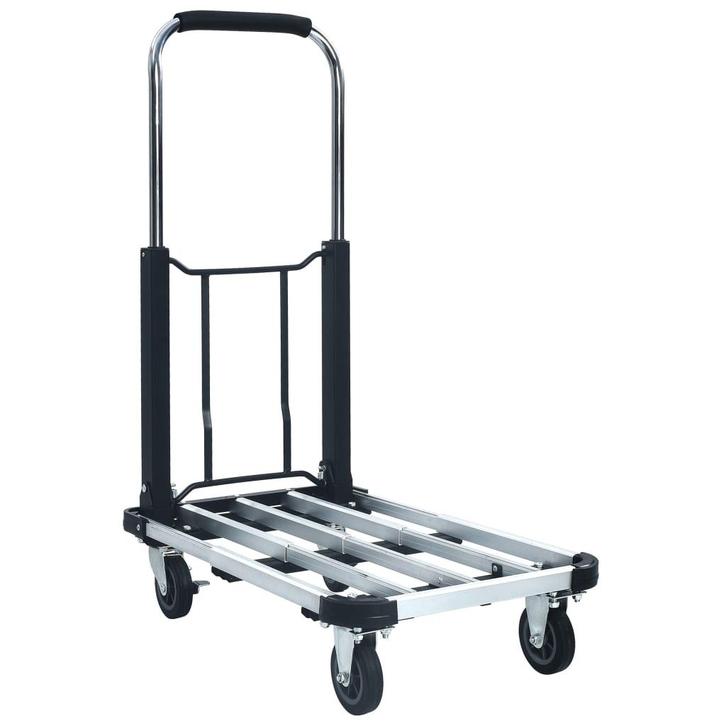 vidaXL Transportwagen inklapbaar 150 kg aluminium, Doe-het-zelf en Bouw, Gereedschap | Handgereedschap, Nieuw, Verzenden