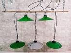 Plafondlamp (5) - Vintage fabriekslamp - Emaille, Staal, Antiquités & Art