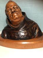 J Chartron - Beeld, Monnik - 24 cm - walnoot hout - 1890