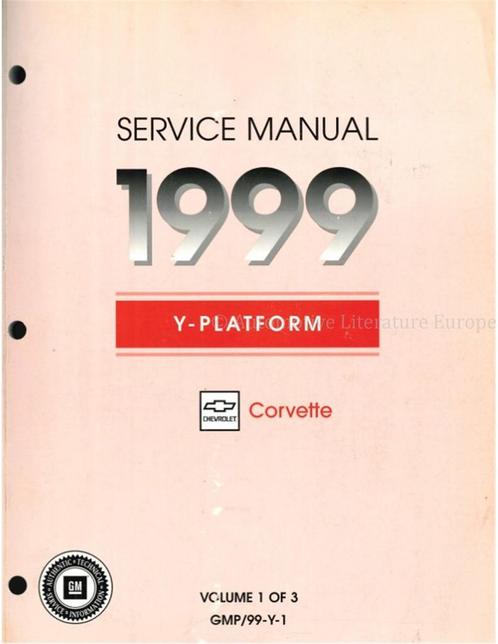 1999 CHEVROLET CORVETTE WERKRPLAATSHANDBOEK ENGELS, Autos : Divers, Modes d'emploi & Notices d'utilisation