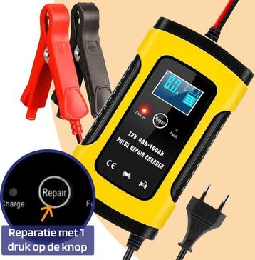 Accu druppel lader druppellader auto acculader 12V + LCD dis, Verzenden