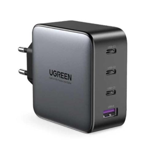 100W Stekkerlader - Quad Port PD / Quick Charge 3.0 - GaN, Telecommunicatie, Mobiele telefoons | Batterijen en Accu's, Nieuw, Verzenden