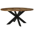 vidaXL Eettafel Ronde Ø160x76 cm Massief Acaciahout, Verzenden, Nieuw
