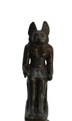 Oude Egypte, late periode Brons Zittende jakhal / Anubis -