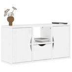 vidaXL Tv-meubel met lade ODDA 79x24x40 cm massief, Verzenden