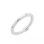 Witgouden Stax aanschuif ring met diamant; 0,10 ct. | B..., 18 tot 19, Gebruikt, Overige kleuren, Ophalen of Verzenden