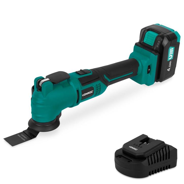 VONROC Accu Multitool 20V - met schraapmes, invalzaagblad,, Doe-het-zelf en Bouw, Gereedschap | Overige machines, Nieuw, Verzenden
