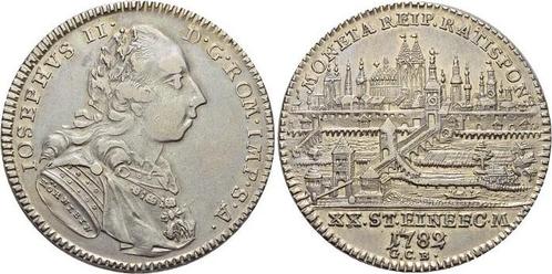1/2 Konventionstaler, daalder 1782 Regensburg-stadt, Postzegels en Munten, Munten | Europa | Niet-Euromunten, België, Verzenden